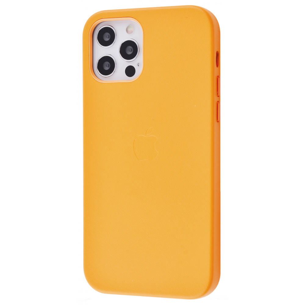 

Чехол Leather Case with MagSafe and Splash Screen для iPhone 12/12 Pro ginger
