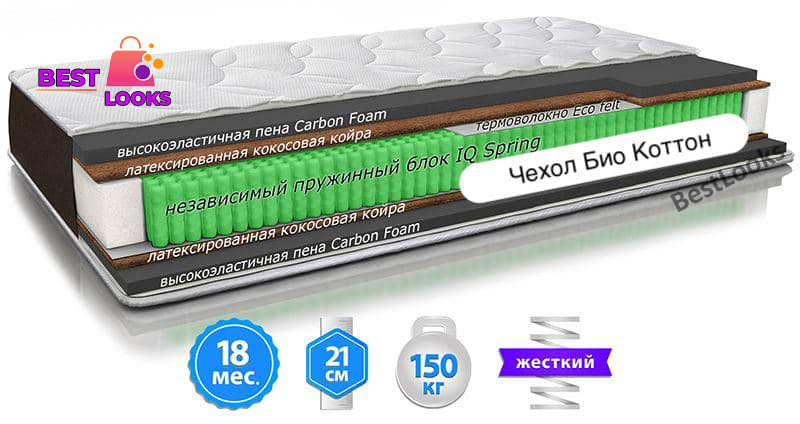 

Матрас ортопедический 200х200 Sleep&Fly ORGANIC Omega