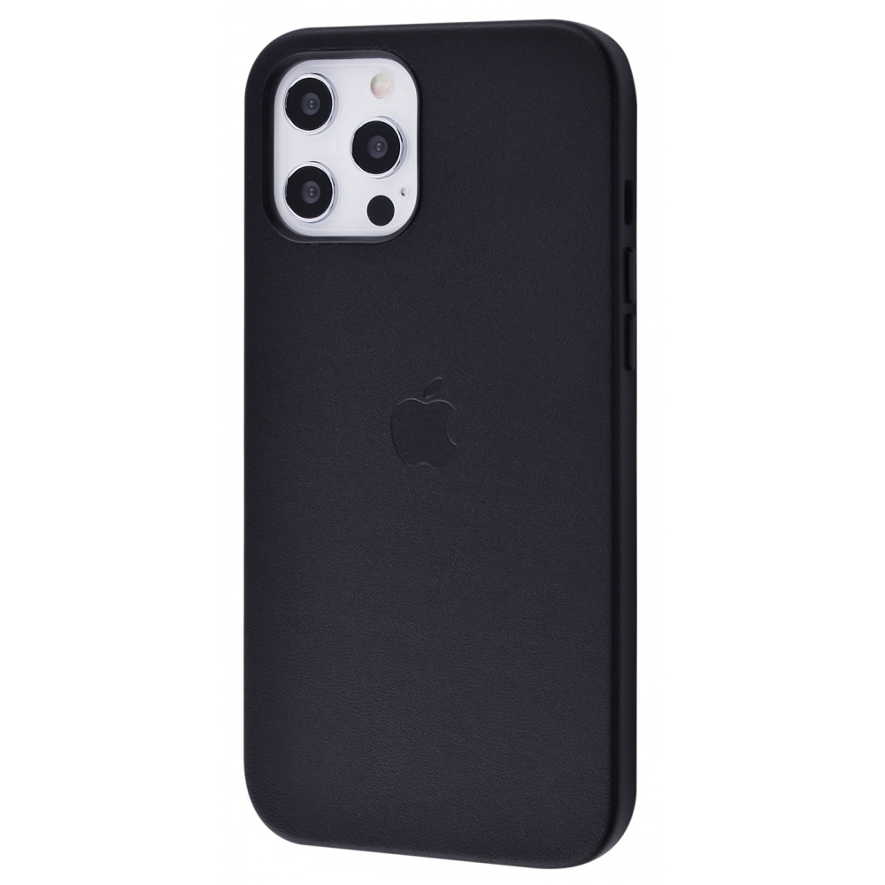 

Чехол Leather Case with MagSafe для iPhone 12 Pro Max black