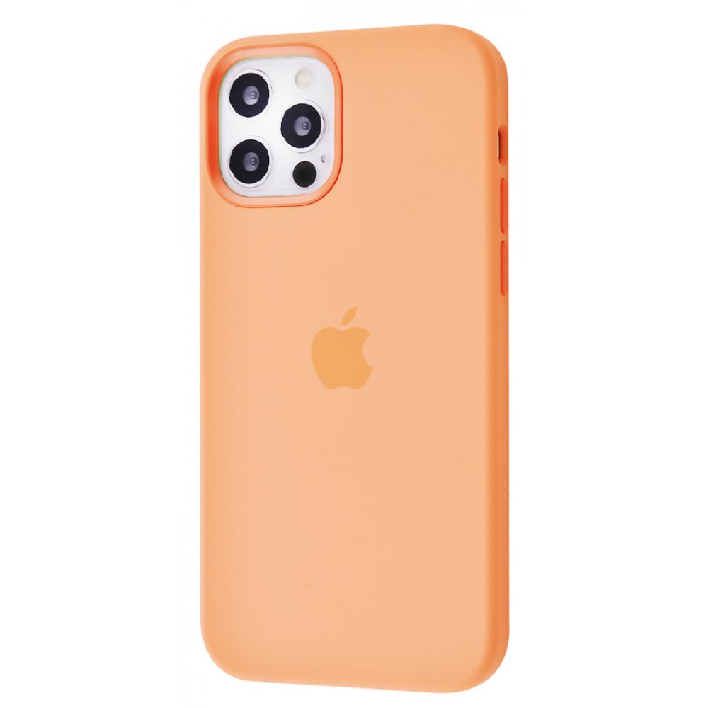 

Чехол Silicone Caise with MagSafe для iPhone 12/12 Pro cantaloupe