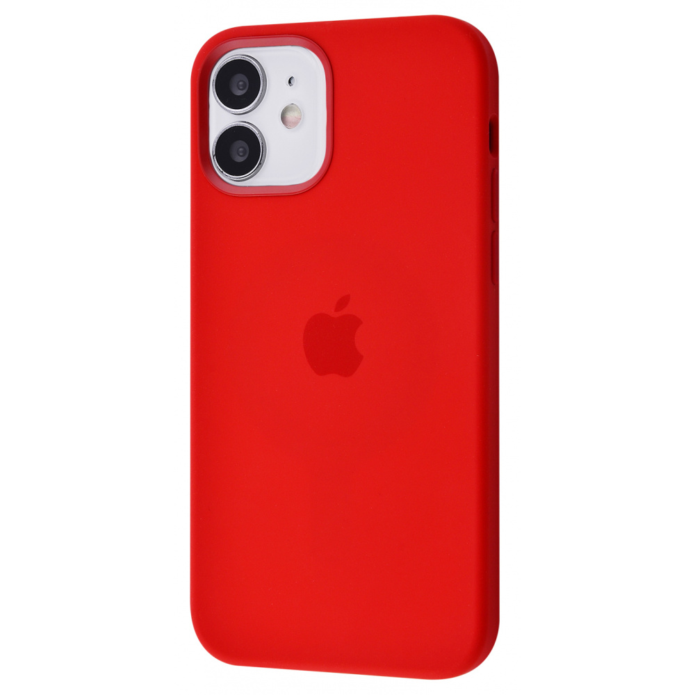 

Чехол Silicone Caise with MagSafe для iPhone 12 mini red