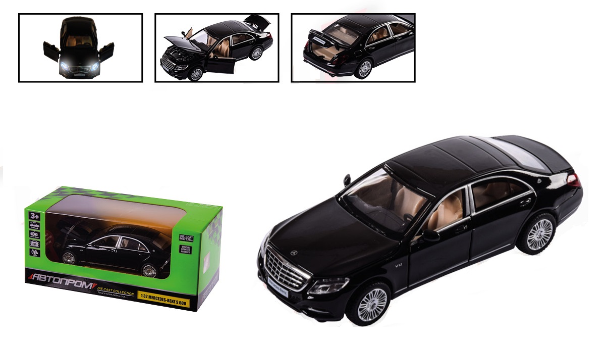 

Инерционная модель Mercedes-Benz s600 1/32 автопром 68401