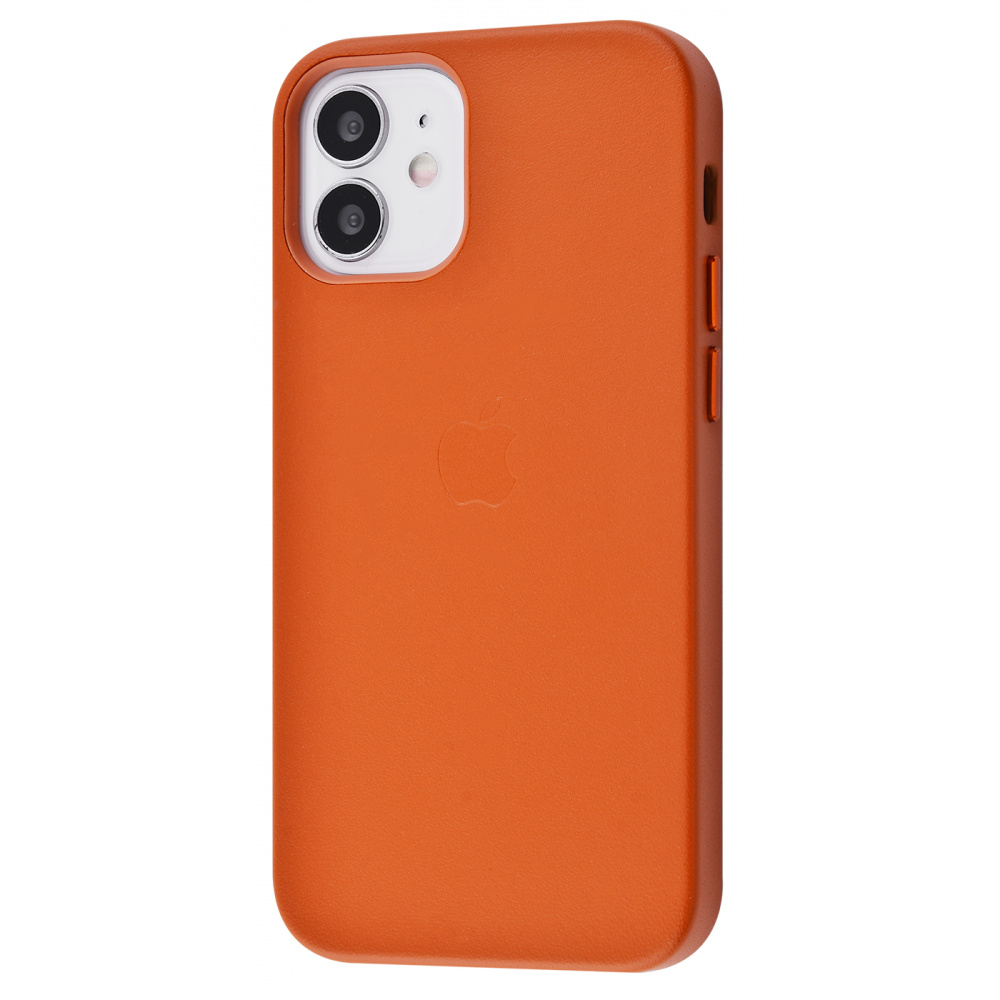 

Чехол Leather Case with MagSafe для iPhone 12 mini saddle brown