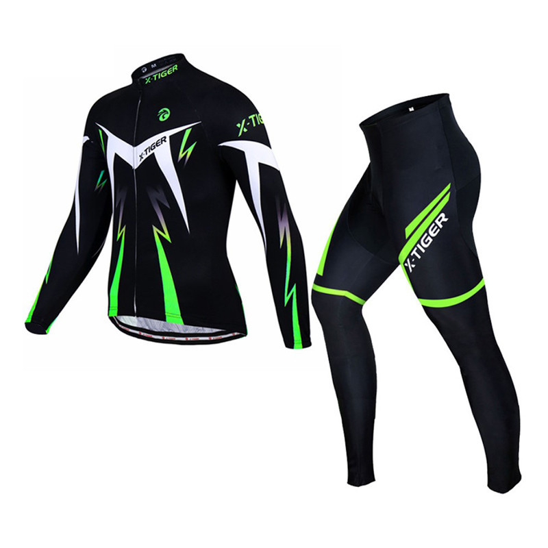 

Костюм вело X-Тiger XM-CT-01302 Green XXL кофта с длинным рукавом штаны для велосипедистов (SKU_5107-17481)