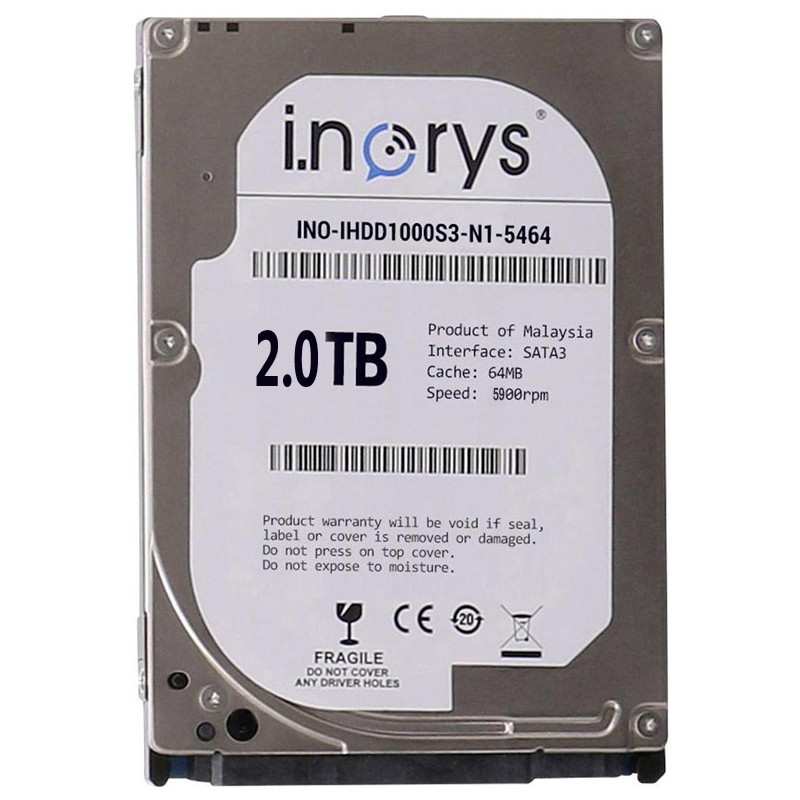 

Жесткий диск i.norys 2.0 TB 5900 rpm 64 MB (TP53245B002000A) накопитель HDD внутренний винчестер для ПК (SKU_1008-2064)