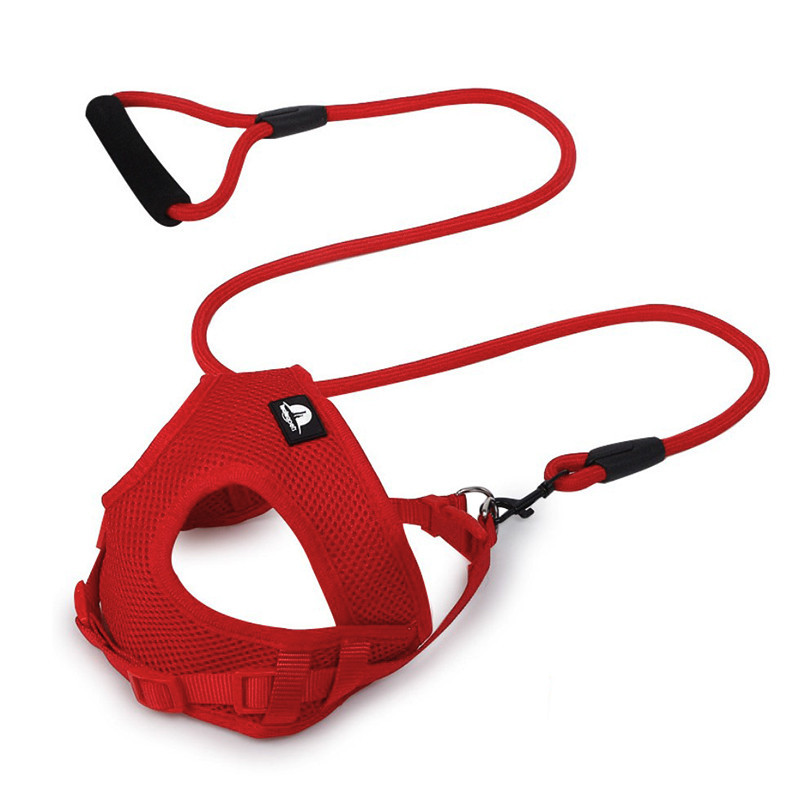 

Шлея для собак с поводком Taotaopets 233303 L Red (35-50 см) (SKU_5305-17883)