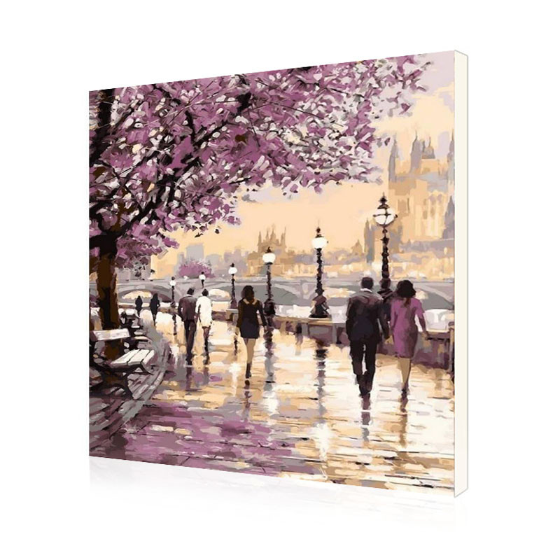 

Картина по номерам Lesko E-721 "Цветущая набережная" 40-50см набор для творчества живопись (SKU_4771-14650)