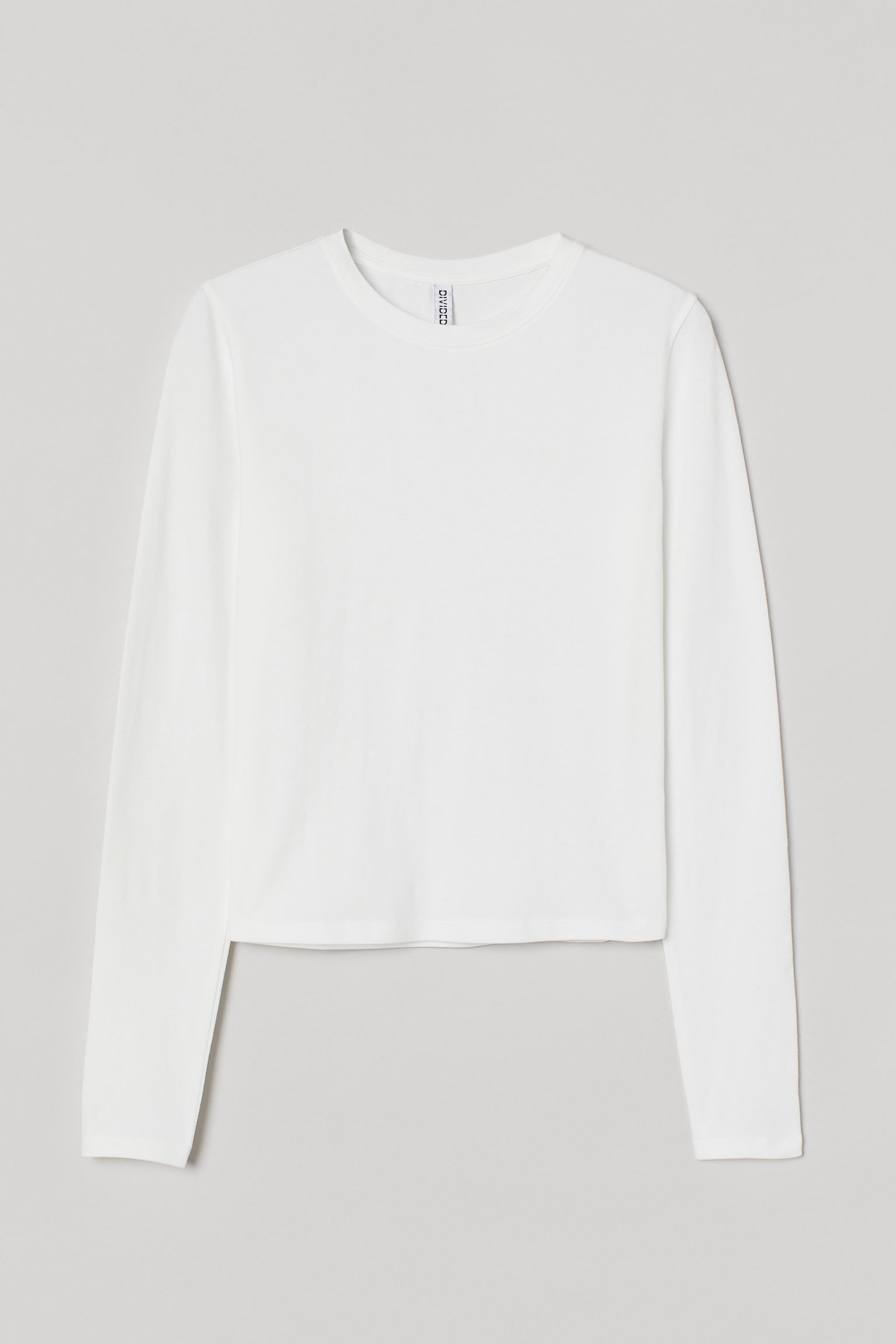 

Лонгслив H&M S белый 13087621431