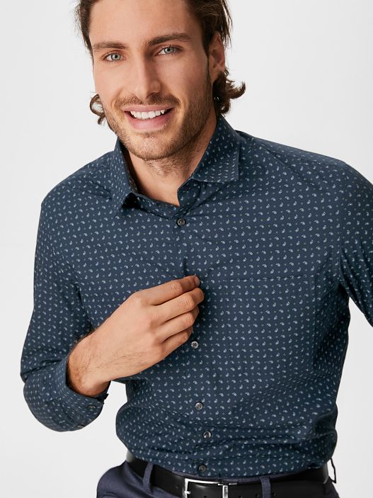 

Рубашка C&A 07-2105350-001 XXL Темно-синяя