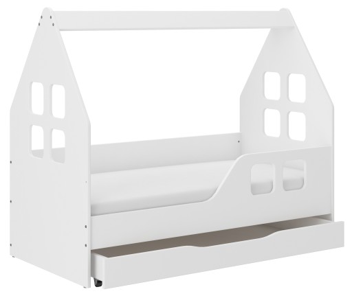 

Детская кровать ДОМИК KidsBunkBed с ящиком белый цвет 140x70 см 144см х 74см х 65см