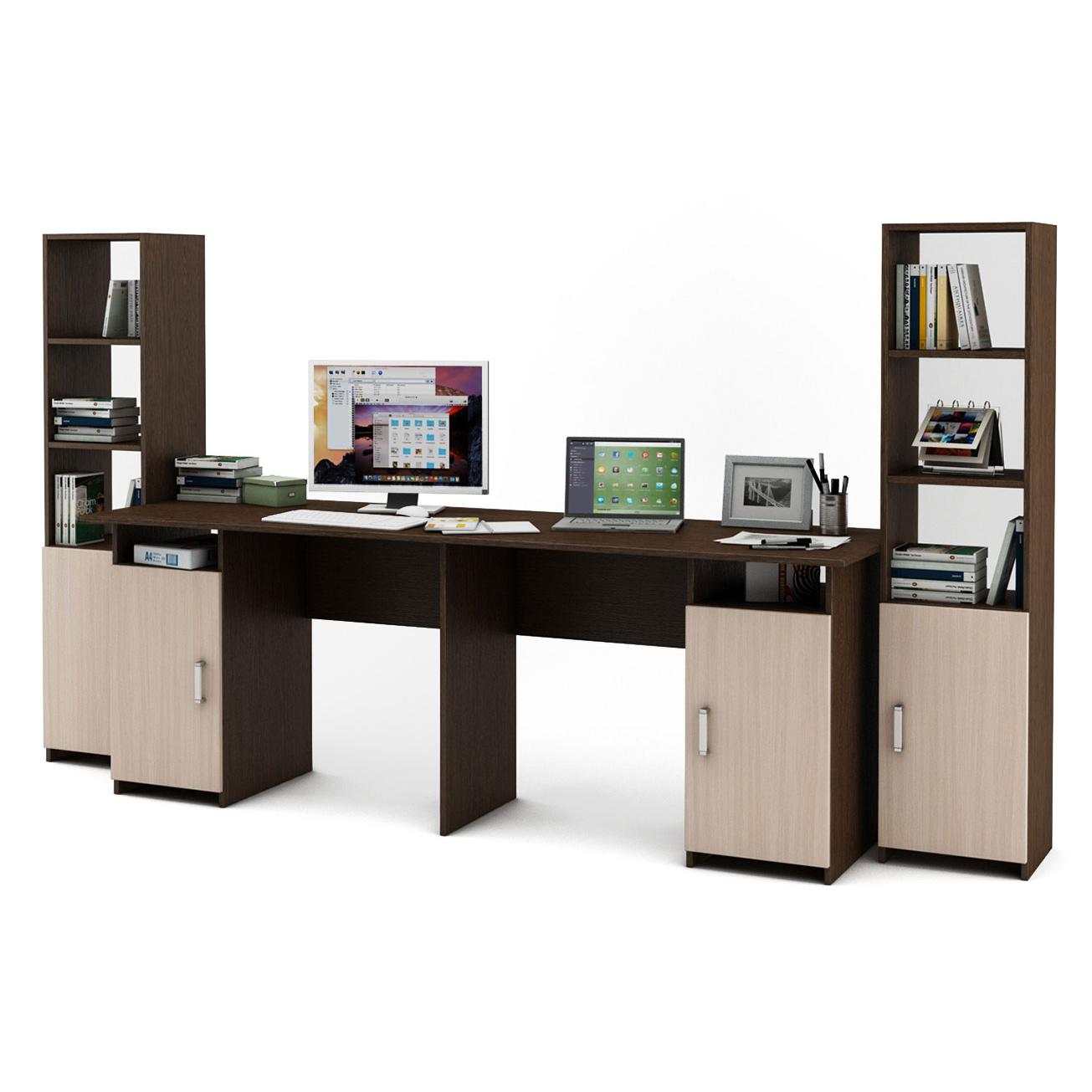 

Уголок школьника KidsBunkBed C-031 (для двоих детей) венге темный венге светлый 2784 х600х1492 мм