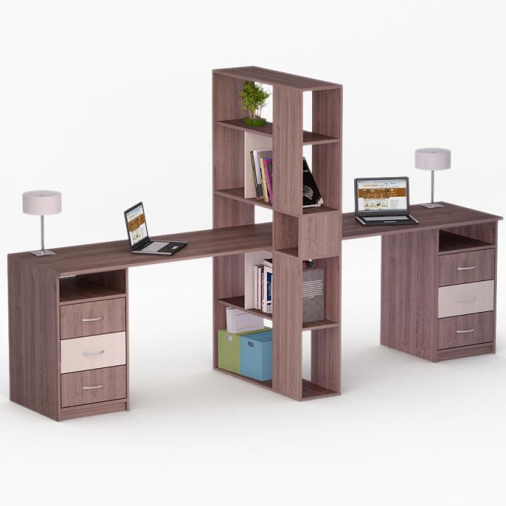 

Стол компьютерный KidsBunkBed C-030 венге темный венге светлый 2650х820х1575 мм