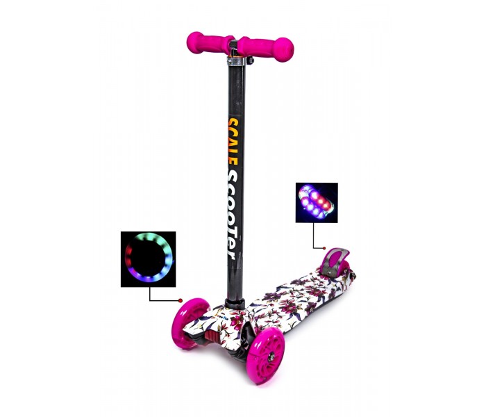 

Детский трехколесный самокат Best Scooter MAXI Lily 120 мм светящиеся колеса
