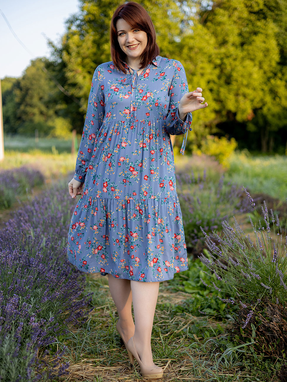 

Красивое платье size+ на завязках Джинс 2 XL Vikamoda 3285