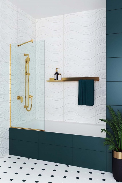 

Шторка для ванны Andora ANIMA GOLD 800х1500 мм