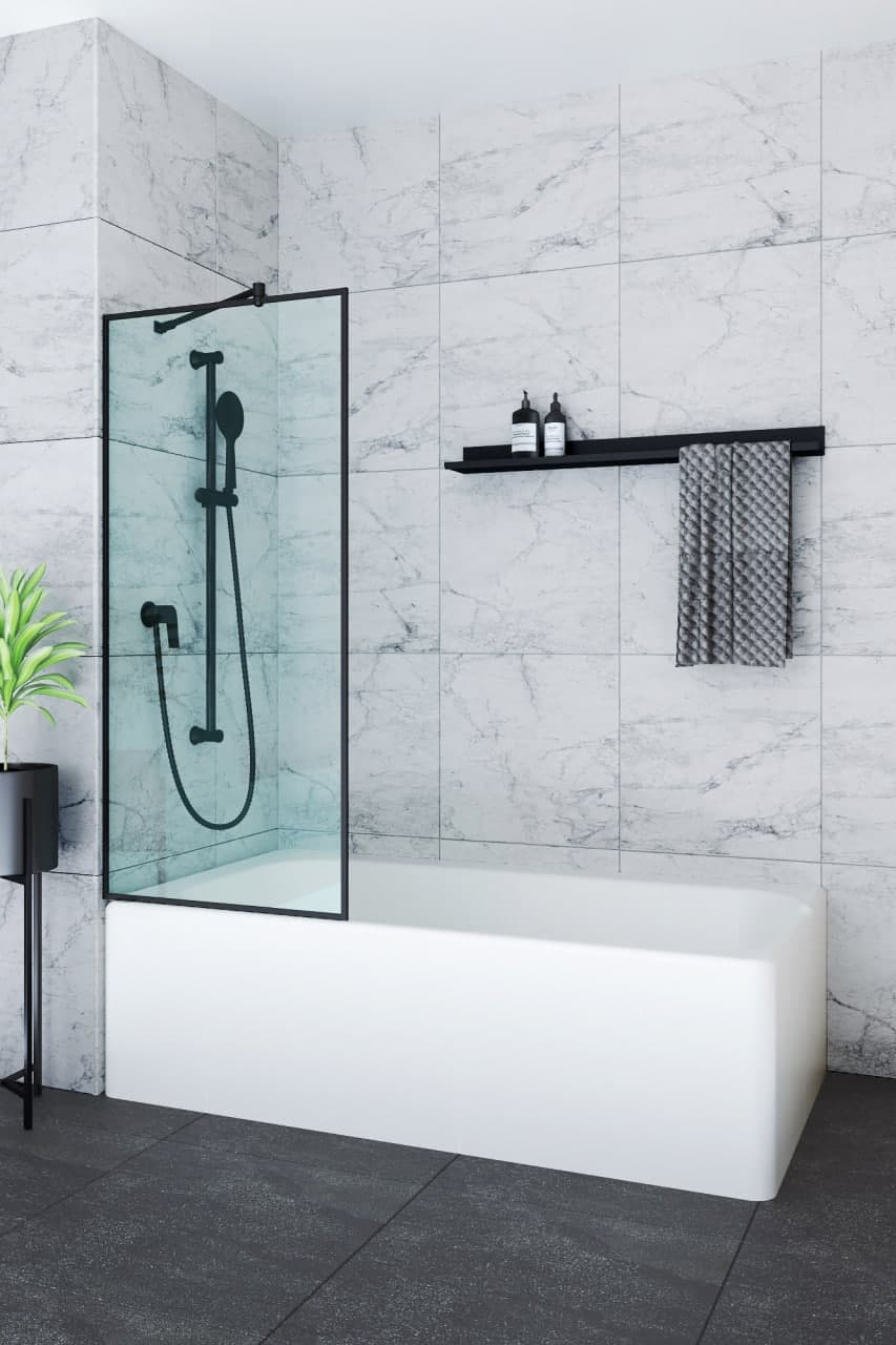 

Шторка для ванны Andora ANIMA BLACK 700х1500 мм