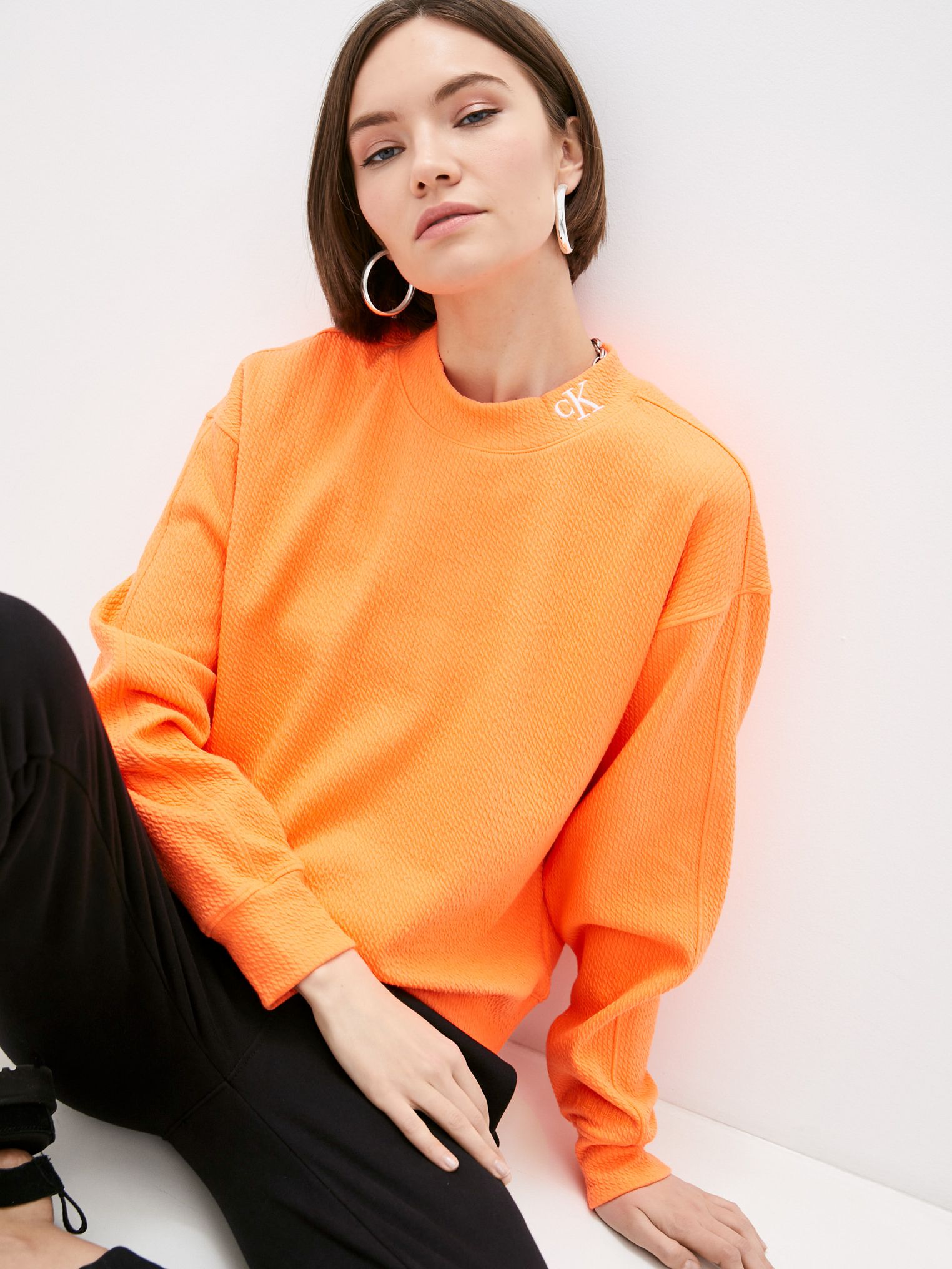 

Свитшот Calvin Klein Jeans Slub Rib Panelled Sweatshirt J20J216107-SAA S Оранжевый