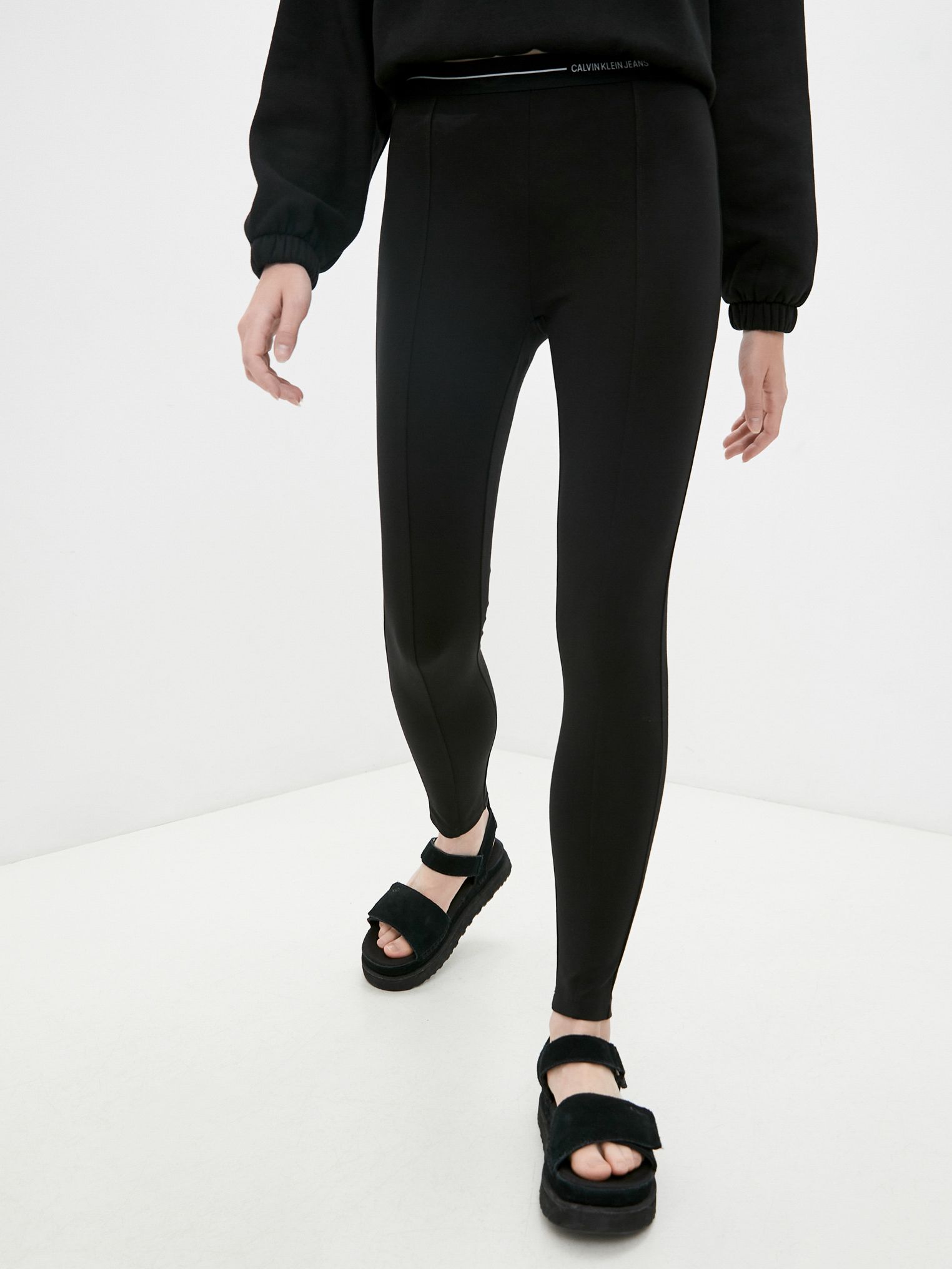 

Спортивные леггинсы Calvin Klein Jeans Milano Logo Elastic Legging J20J216242-BEH L Черные