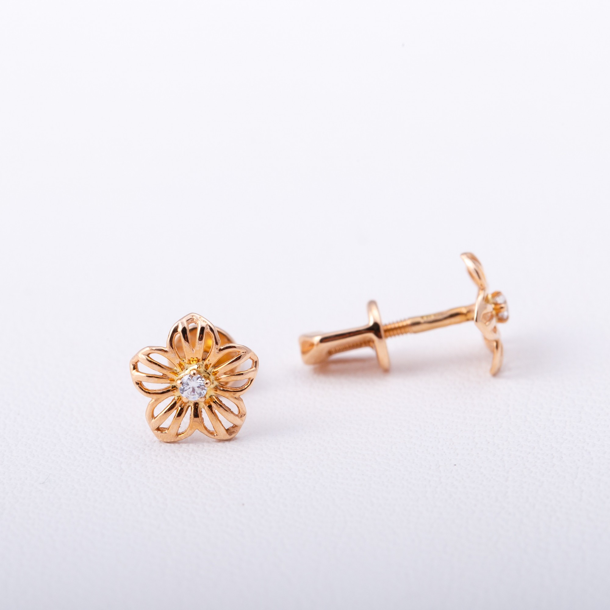 

Серьги из красного золота с куб. циркониями ГП40965