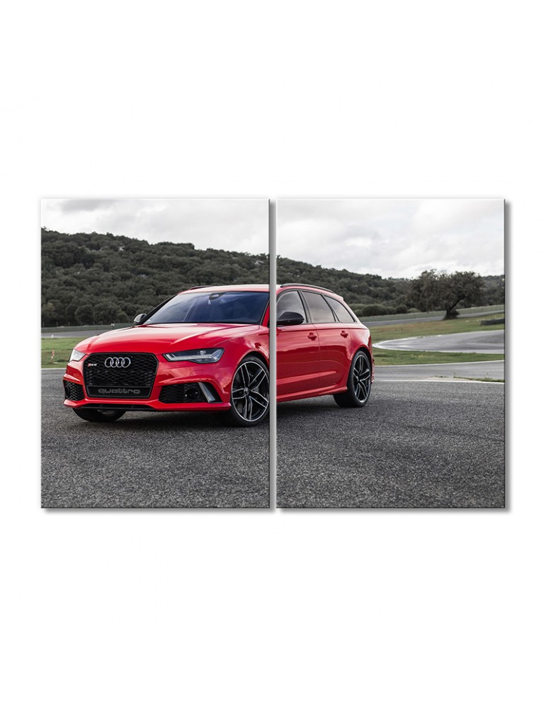 

Модульная картина Artel «Ауди rs6 авант красный автомобиль» 2 модуля 60x90 см