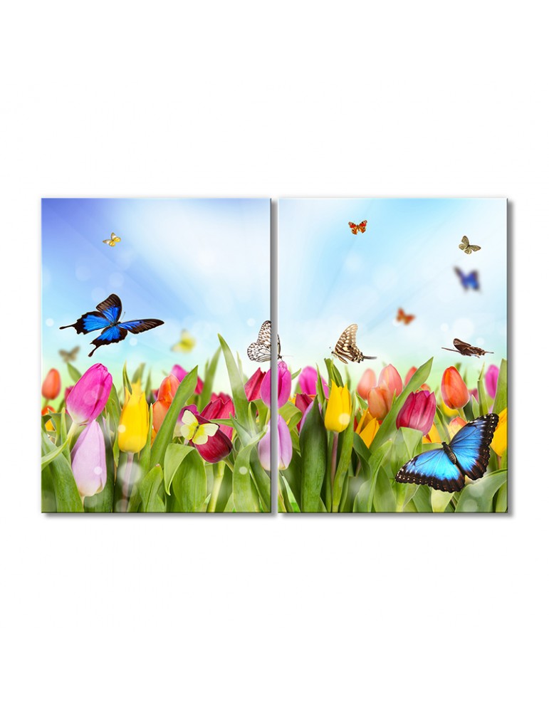 

Модульная картина Artel «Бабочки над тюльпанами» 2 модуля 60x90 см