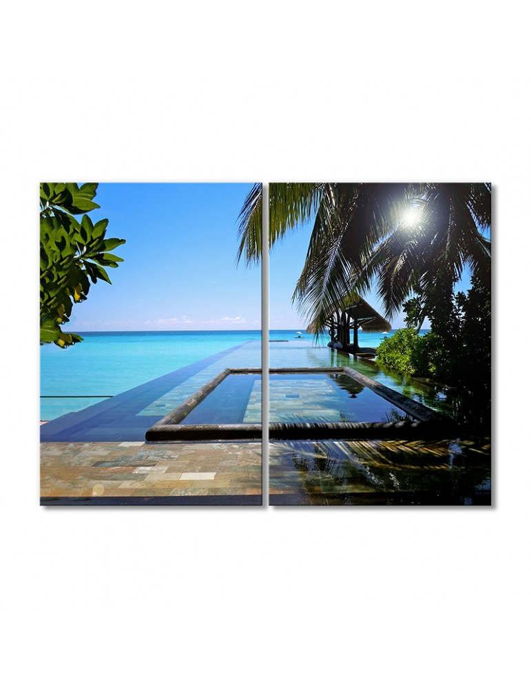 

Модульная картина Artel «Бассейн под пальмами» 2 модуля 90x135 см