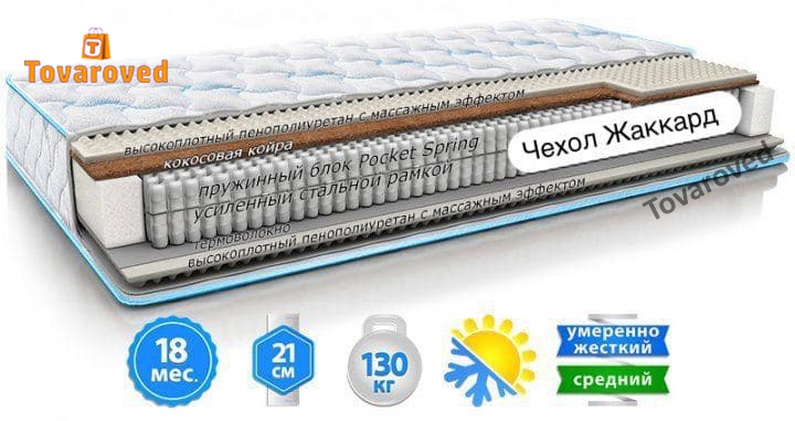 

Матрас ортопедический 150х190 Sleep&Fly Daily 2in1