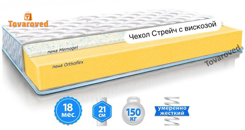

Матрас ортопедический 80х200 Sleep&Fly Tonus Fitness