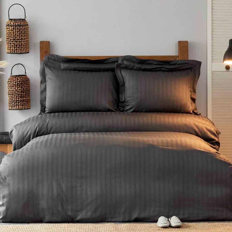 

Постельное белье Karaca Home сатин - Charm bold antrasit антрацит евро