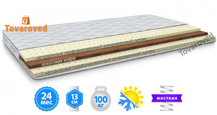 

Матрас ортопедический 160х200 Велам КОКО-ЛАТЕКС-ЛАЙТ