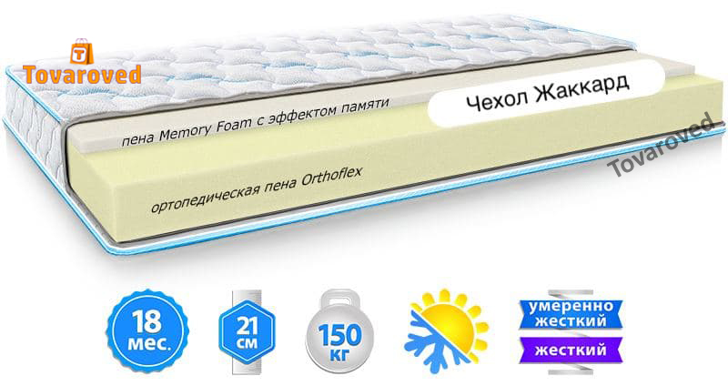 

Матрас ортопедический 150х190 Sleep&Fly COMBY NEW