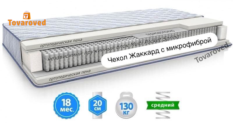 

Матрас ортопедический 150х190 Sleep&Fly Silver Edition CRYPTON