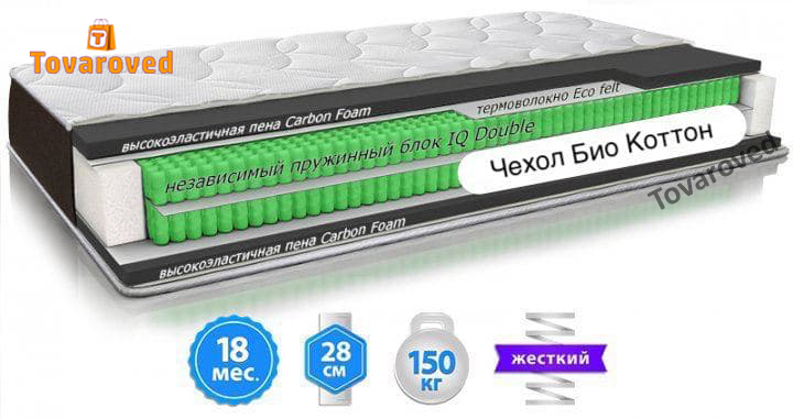 

Матрас ортопедический 180х200 Sleep&Fly ORGANIC Delta