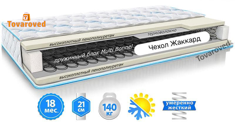 

Матрас двусторонний 140х200 Sleep&Fly Standart Plus