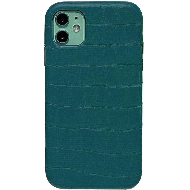 

Кожаный чехол Croco Leather для Apple iPhone 11 (6.1") Green