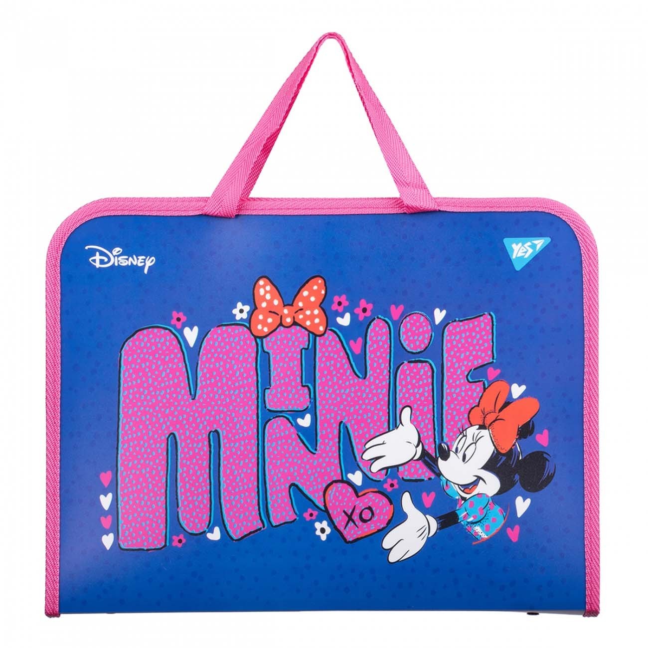 

Папка-портфель YES на блискавці з тканинними ручками "Minnie Mouse"