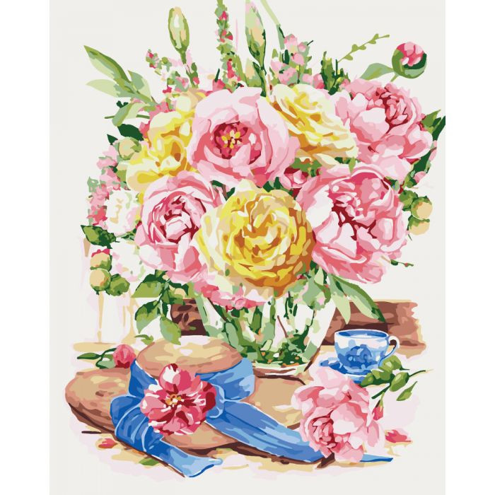 

Картина для рисования по номерам Идейка "Свежесть пионов 2" 40*50см KHO2222-RY