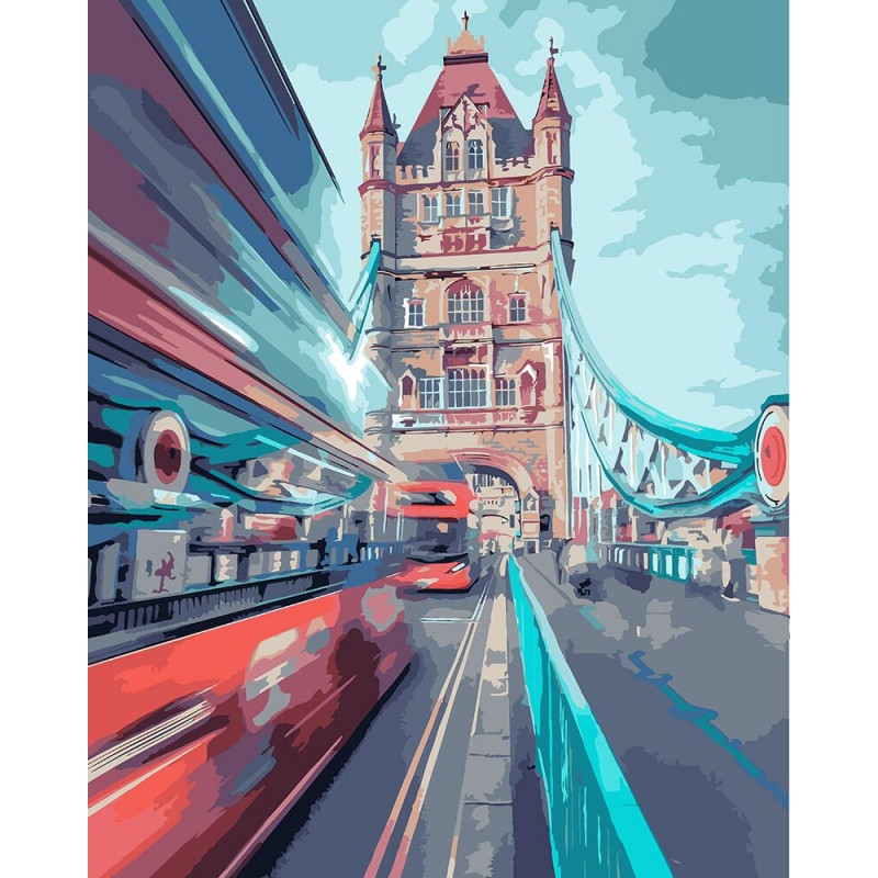

Картина для рисования по номерам Идейка "Динамический Лондон" 40*50см KHO3570-RY