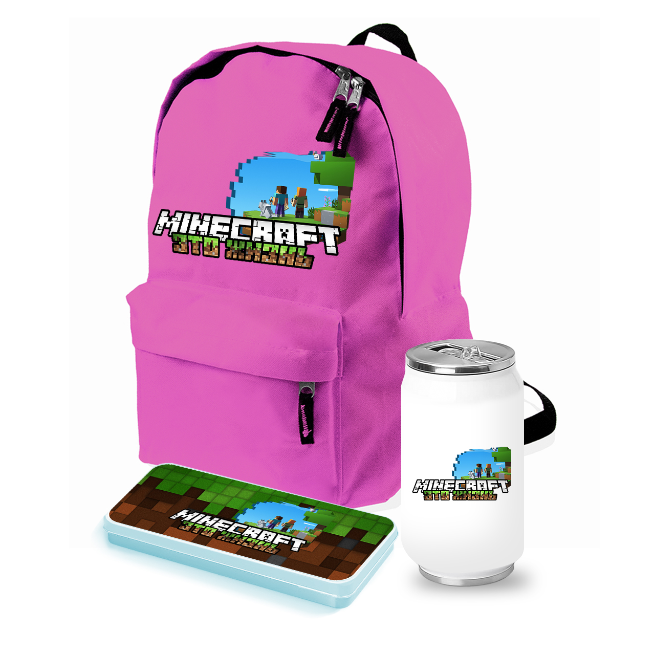 

Набор школьника Майнкрафт (Minecraft) (35506-1170-5) Розовый
