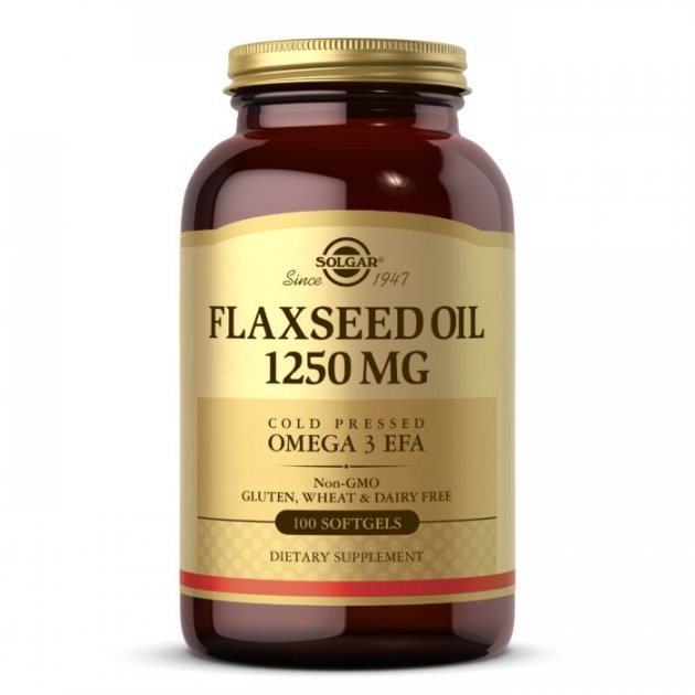 

Жирные кислоты Solgar Flaxseed Oil 1250 mg, 100 капсул (599112)