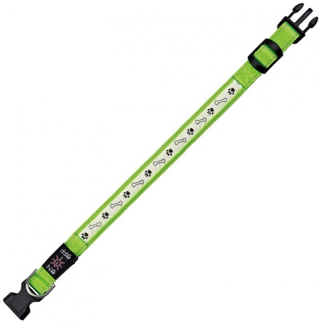 

Светящийся USB ошейник Trixie BGL-PR-1775 Illuminous для собак M-L 35-55см/20мм зеленый