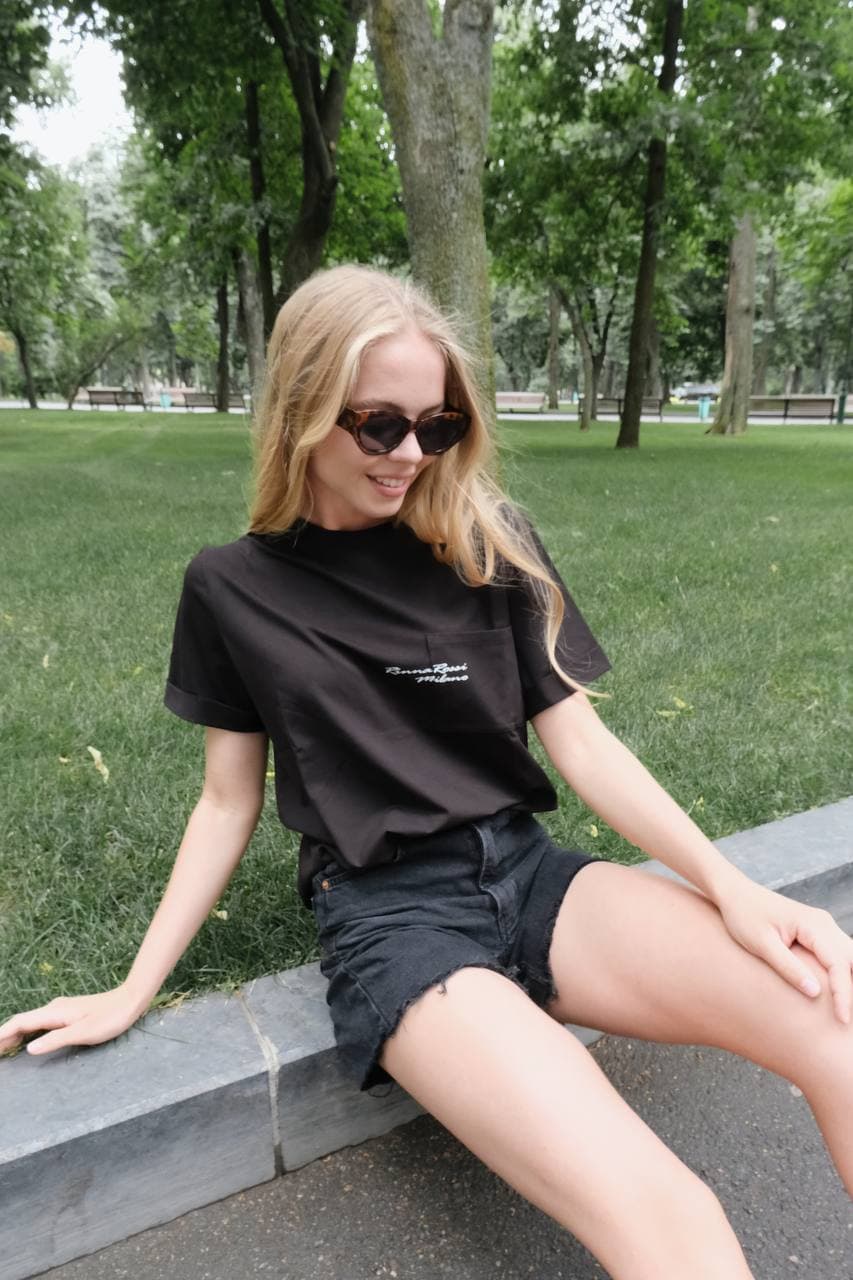 

Футболка Rinna Rossi  Черная (9204-1, Футболка Rinna Rossi 36 Черная (9204-1)