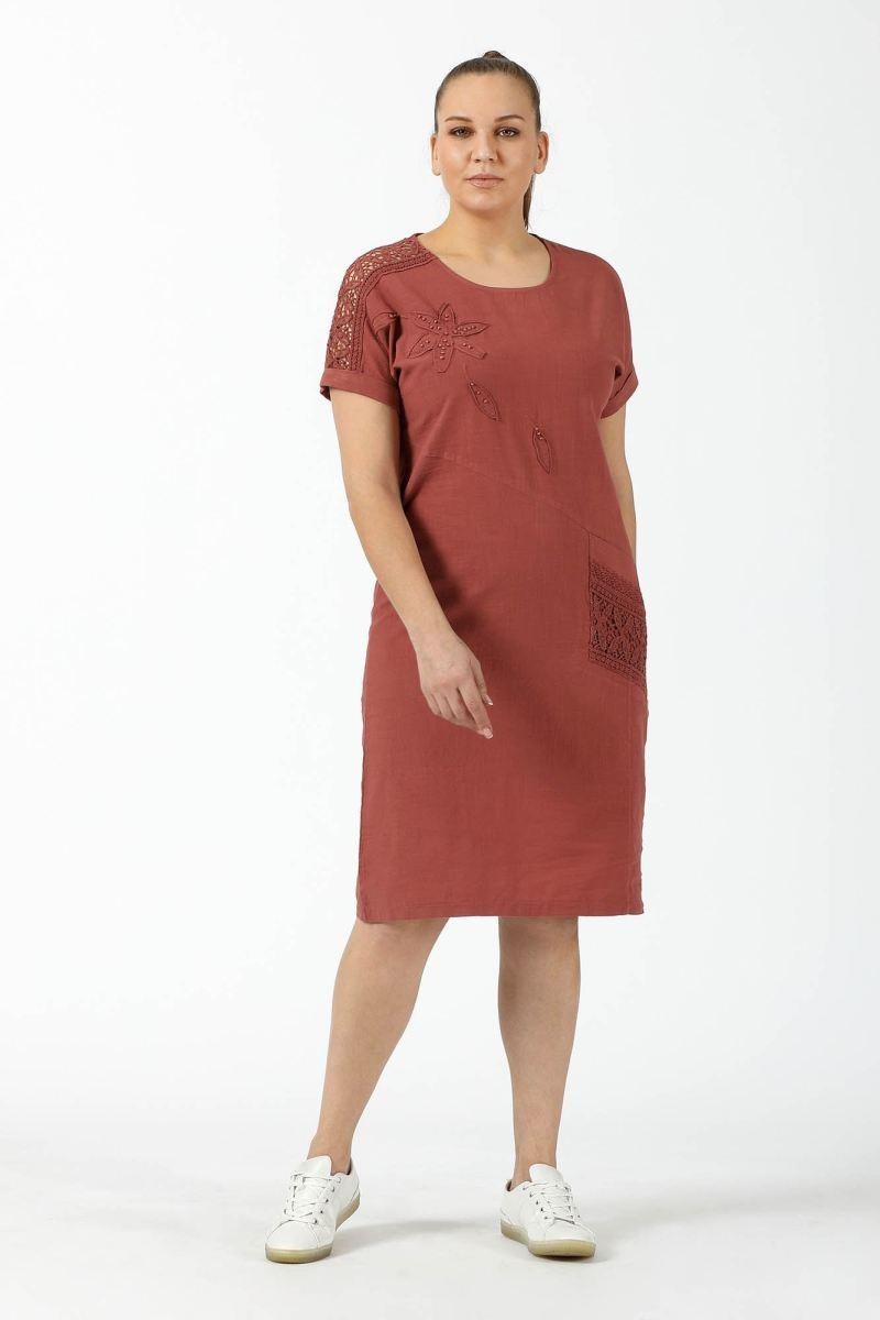 

Платье New Color 2885 терракот 52