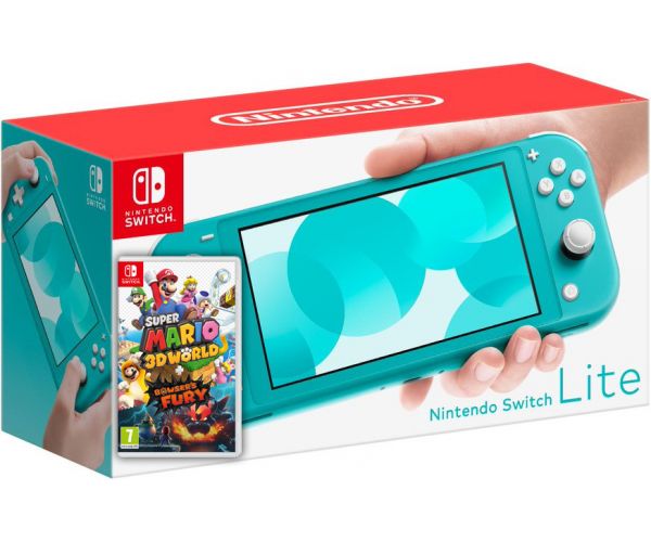 

Nintendo Switch Lite Turquoise + Игра Super Mario 3D World + Bowser's Fury (русская версия)