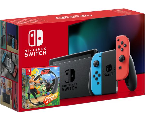 

Nintendo Switch Neon Blue-Red (Upgraded version) + Ring Fit Adventure