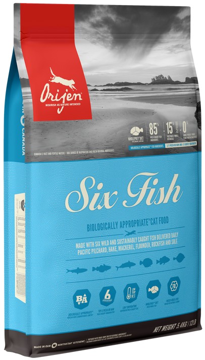 

Сухой корм Orijen Six Fish Cat для кошек всех пород с рыбой 340 г (o28134) (64992281342)