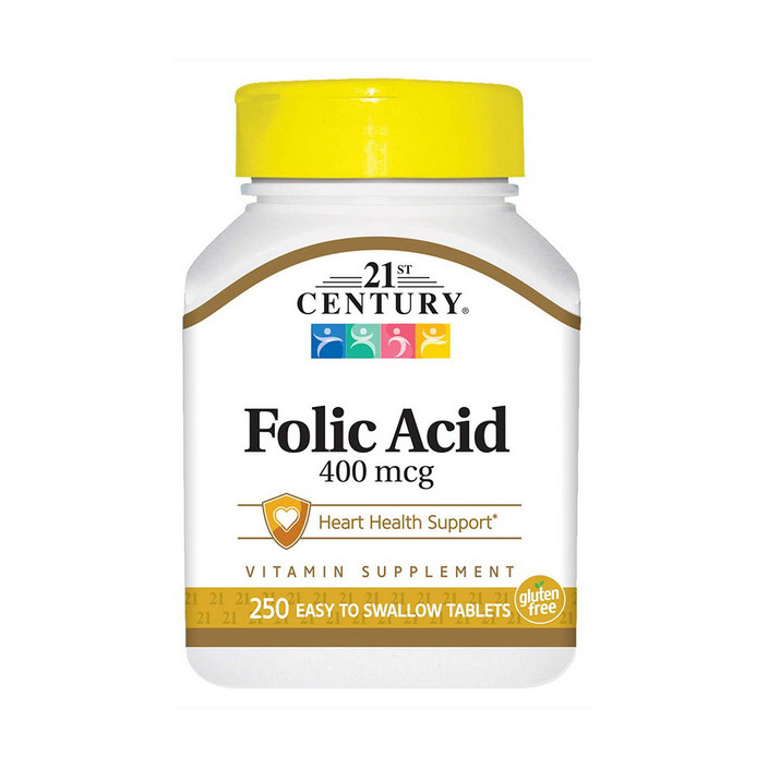 

Фолиевая кислота (незаменимый витамин B) 21st Century Folic Acid (250 tabs)
