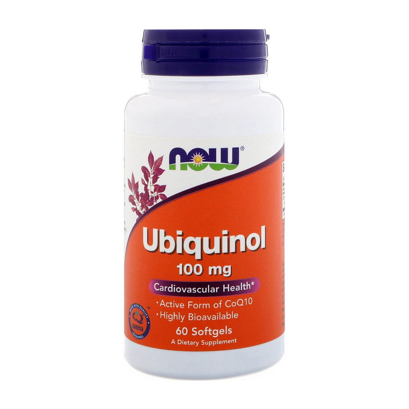

Убихинол (Kaneka, форма коэнзима Q10) Now Foods Ubiquinol 100 mg (60 softgels)