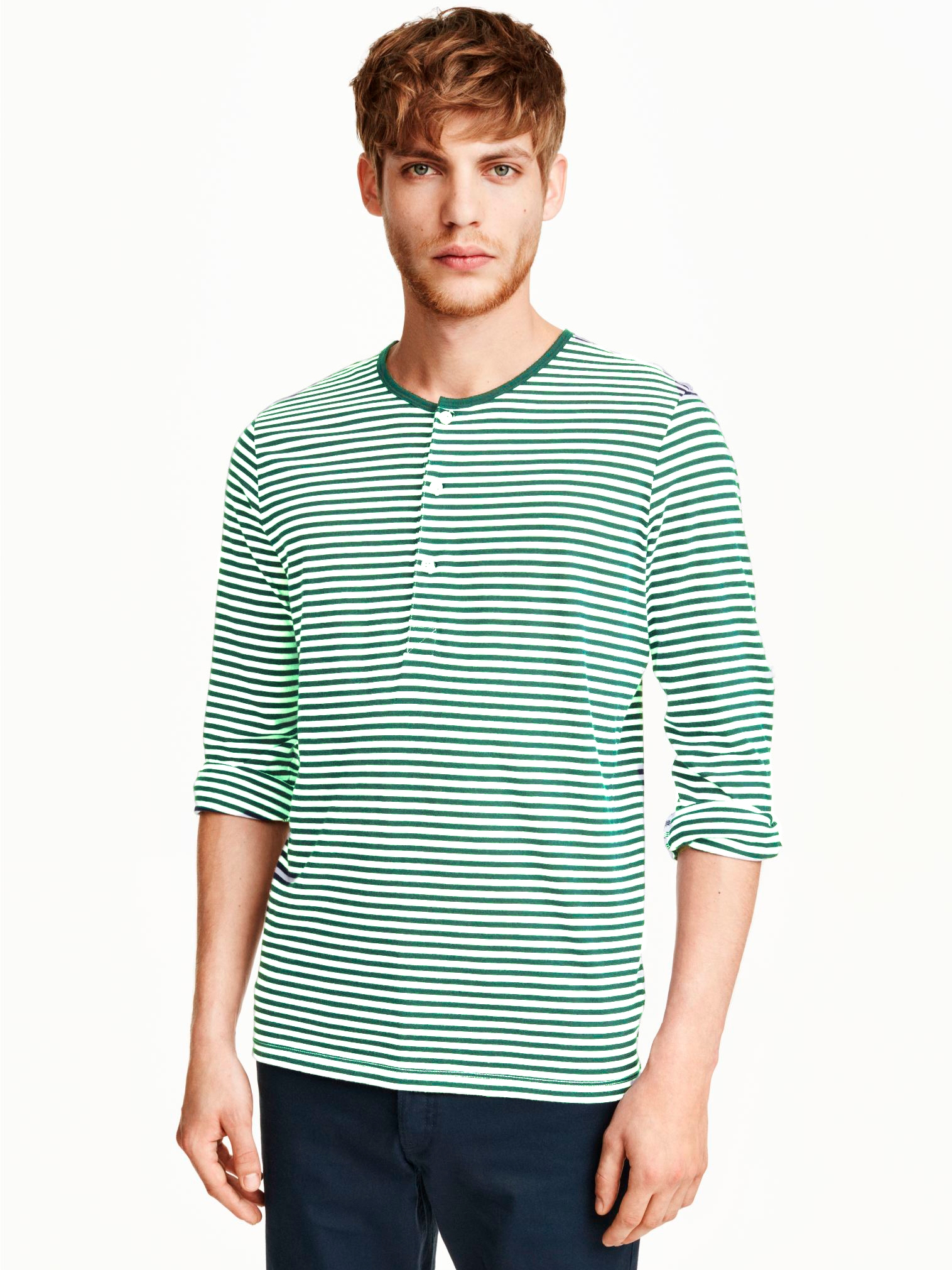 

Лонгслив H&M 5253116 М Зеленый