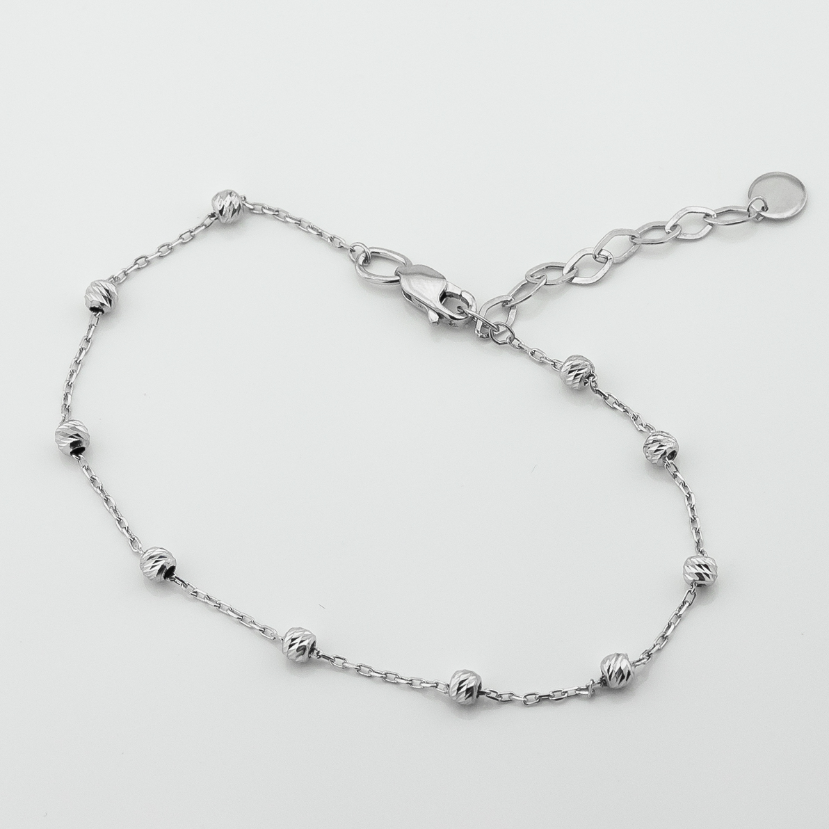 

Серебряный браслет Шарики b15938 Диамант, 17 размер